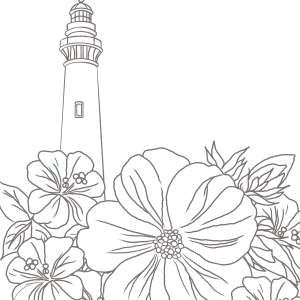 Lighthouse and Hibiscus